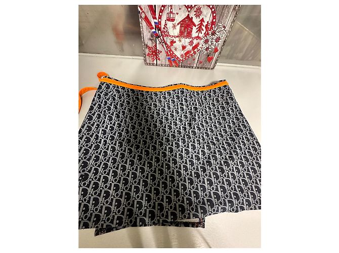 Falda Pareo Christian Dior Azul - vista 2