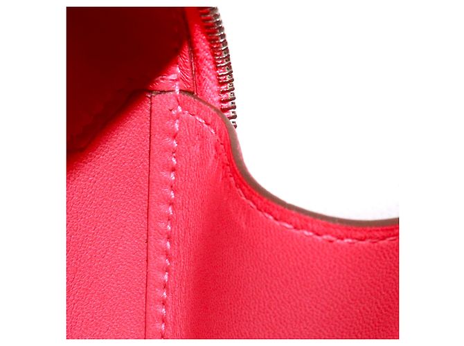 HERMÈS - Clutch Maxibox de Hermès en cuero liso Rosa Labial - vista 11