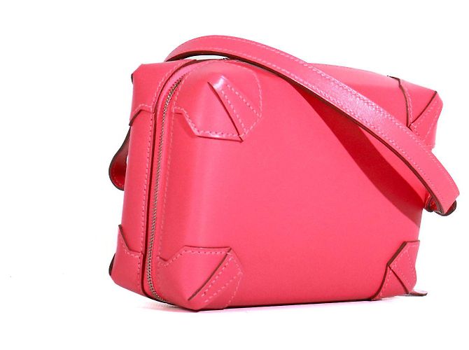 HERMÈS - Clutch Maxibox de Hermès en cuero liso Rosa Labial - vista 2