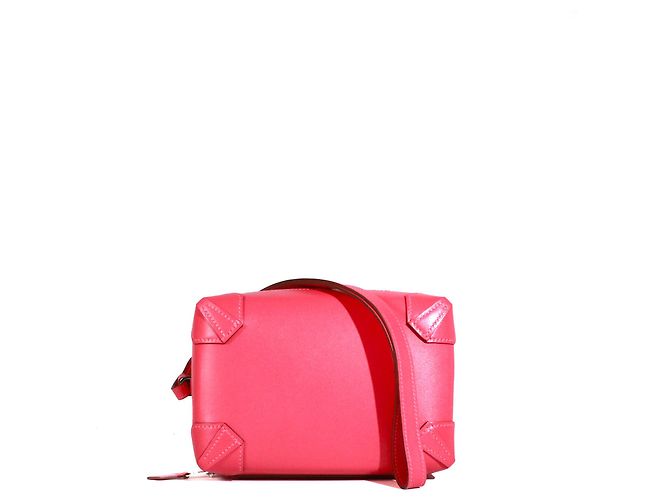 HERMÈS - Clutch Maxibox de Hermès en cuero liso Rosa Labial - vista 3