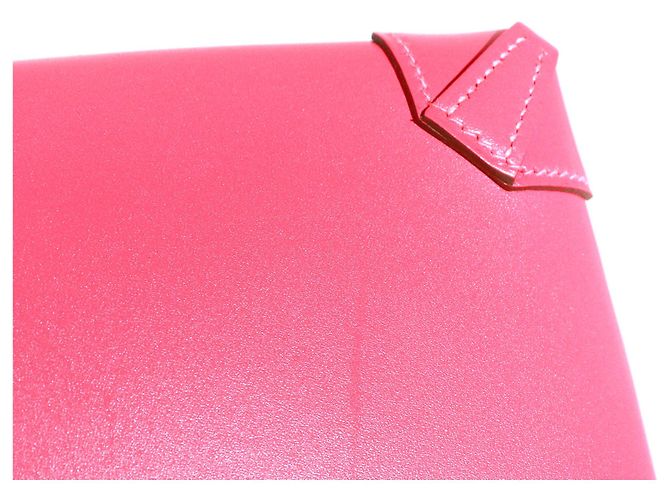 HERMÈS - Clutch Maxibox de Hermès en cuero liso Rosa Labial - vista 7