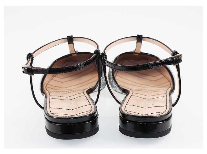 Ballerine G foderate in glitter argento Gucci - vista 4
