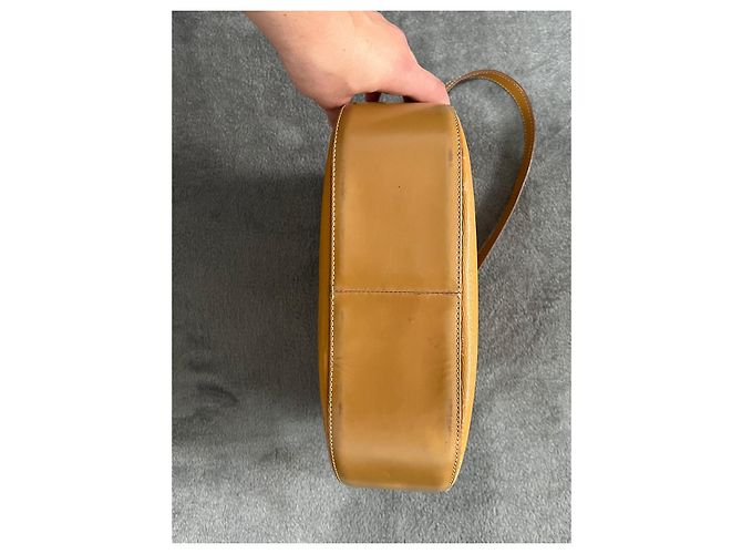 Bolsa de ombro Burberry de couro caramelo - vista 12
