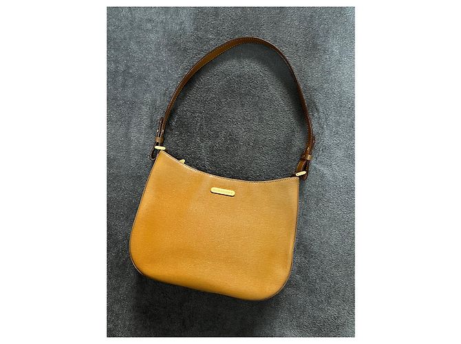 Bolsa de ombro Burberry de couro caramelo - vista 3