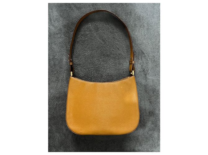 Bolsa de ombro Burberry de couro caramelo - vista 7