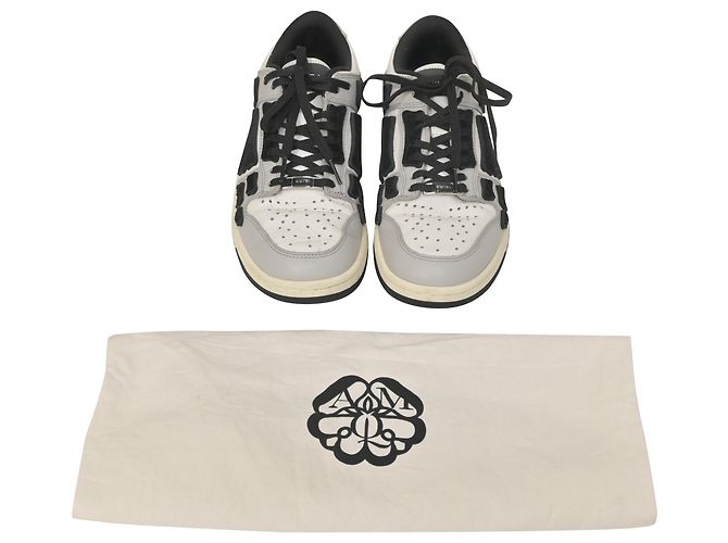 Sneakers Amiri Skel Top Low in pelle Bianca Bianco - vista 10
