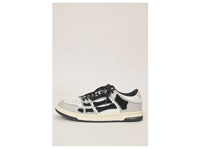 Sneakers Amiri Skel Top Low in pelle Bianca Bianco - vista 12