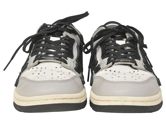 Sneakers Amiri Skel Top Low in pelle Bianca Bianco - vista 3