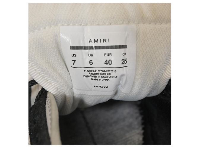 Sneakers Amiri Skel Top Low in pelle Bianca Bianco - vista 8
