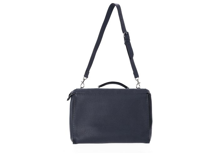 Fendi Large Peekaboo em couro azul marinho - vista 10