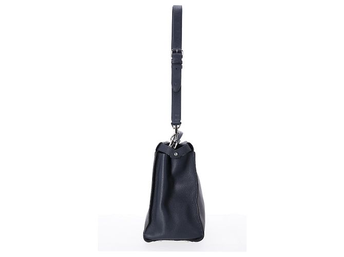 Fendi Large Peekaboo em couro azul marinho - vista 11