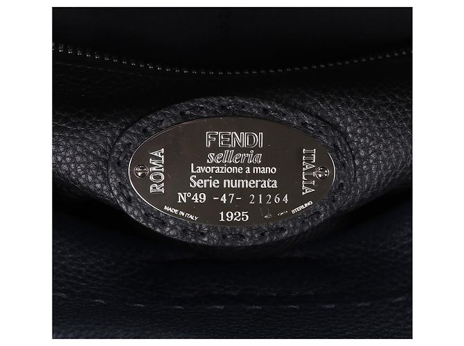 Fendi Large Peekaboo em couro azul marinho - vista 14