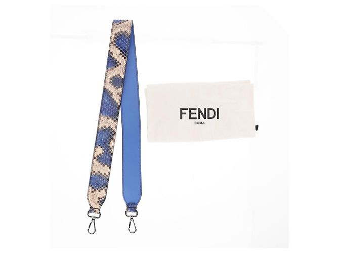 Fendi Large Peekaboo em couro azul marinho - vista 15