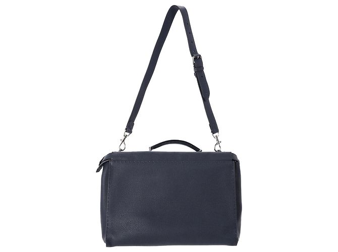Fendi Large Peekaboo em couro azul marinho - vista 2