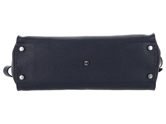 Fendi Large Peekaboo em couro azul marinho - vista 4
