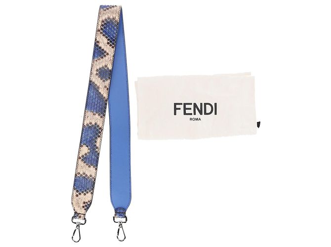 Fendi Large Peekaboo em couro azul marinho - vista 7
