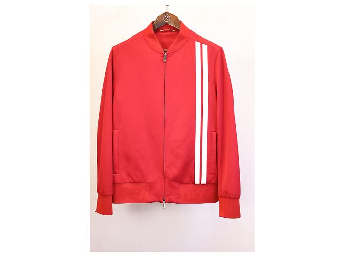 Valentino Garavani Archive Trainingsjacke und Hose mit Streifen aus rotem Polyester - Ansicht 12