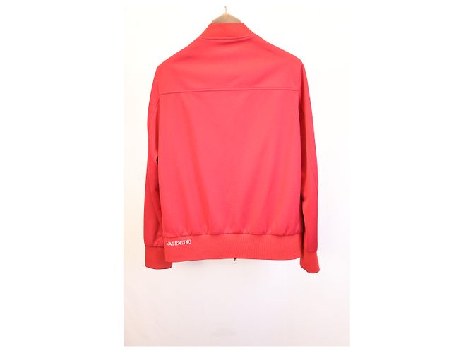 Valentino Garavani Archive Trainingsjacke und Hose mit Streifen aus rotem Polyester - Ansicht 13