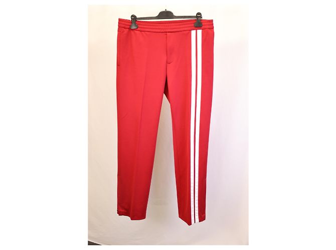 Valentino Garavani Archive Trainingsjacke und Hose mit Streifen aus rotem Polyester - Ansicht 14