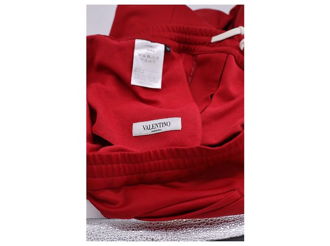 Valentino Garavani Archive Trainingsjacke und Hose mit Streifen aus rotem Polyester - Ansicht 16