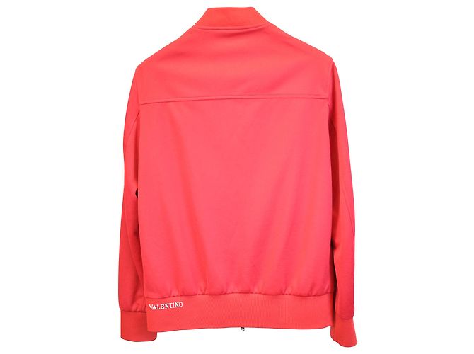 Valentino Garavani Archive Trainingsjacke und Hose mit Streifen aus rotem Polyester - Ansicht 4