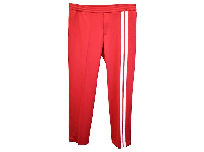 Valentino Garavani Archive Trainingsjacke und Hose mit Streifen aus rotem Polyester - Ansicht 5