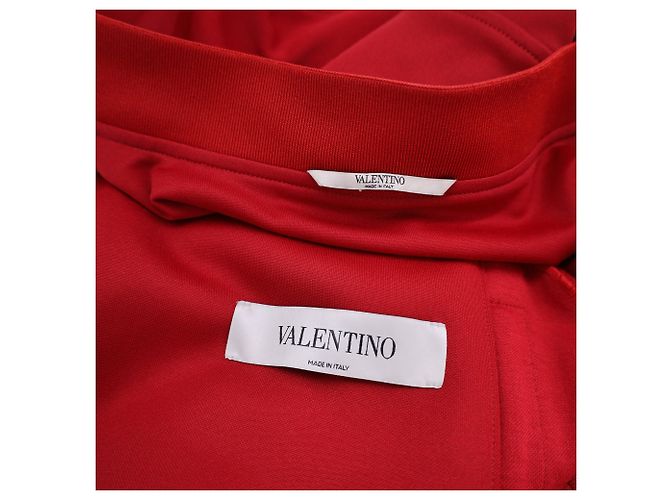 Valentino Garavani Archive Trainingsjacke und Hose mit Streifen aus rotem Polyester - Ansicht 8