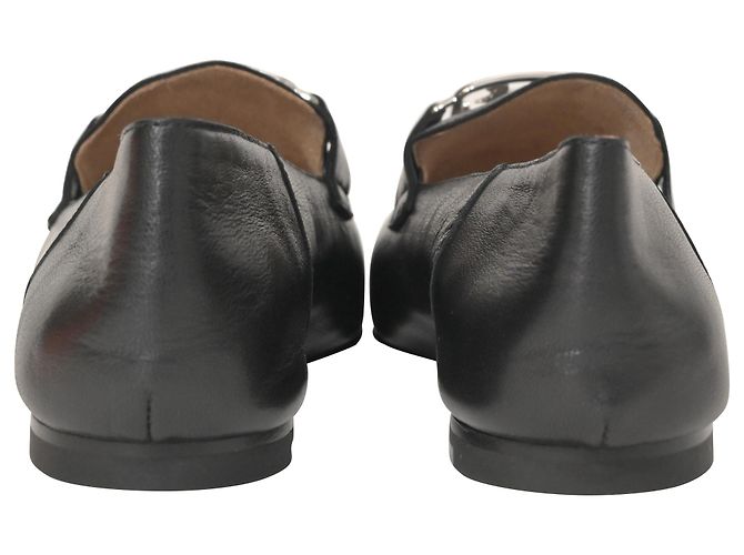 Mocassini Hermès Time in pelle nera Nero - vista 3