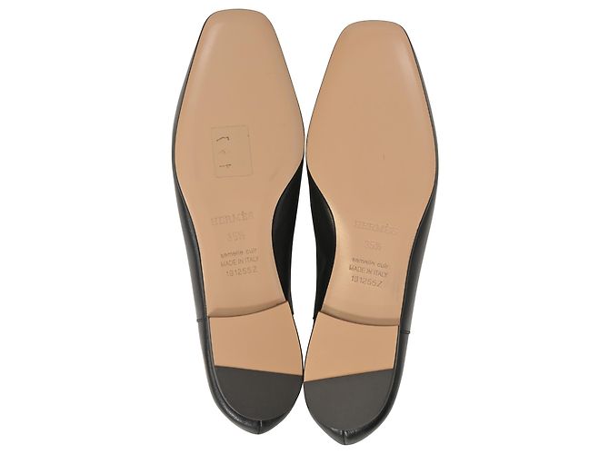 Mocassini Hermès Time in pelle nera Nero - vista 6