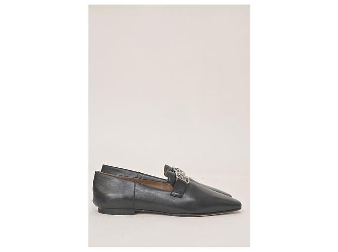 Mocassini Hermès Time in pelle nera Nero - vista 8
