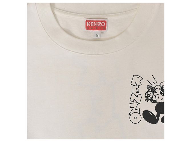 Camiseta Kenzo Boke Boy Estampada de Algodón Blanco - vista 4