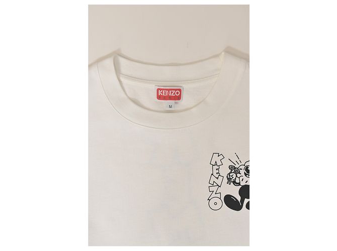 Camiseta Kenzo Boke Boy Estampada de Algodón Blanco - vista 9