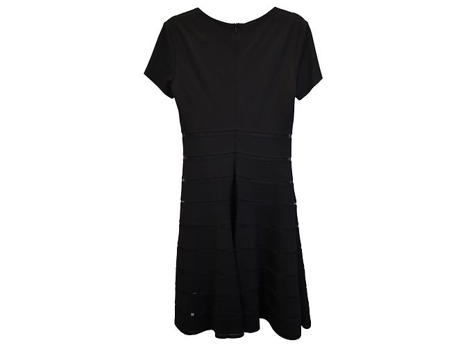 Abito A-Line lunghezza ginocchio in viscosa nera Escada Nero - vista 3