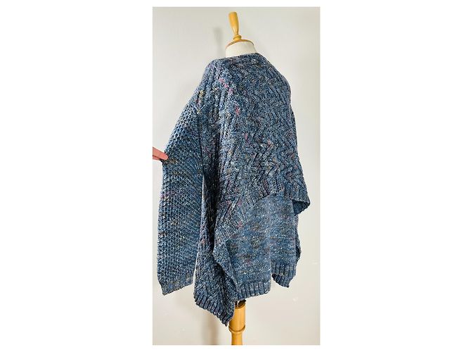Henrik Vibskov Poncho Oversize Pullover Wolle Mehrfarben - Ansicht 5