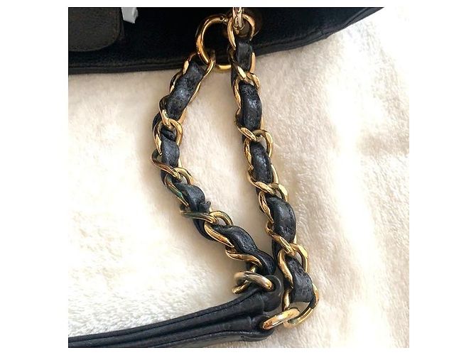Borsa Tote Chanel in pelle caviar nera Nero - vista 10