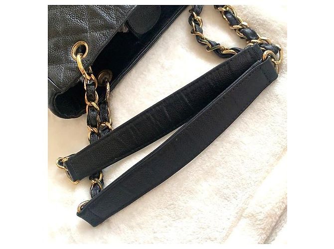 Borsa Tote Chanel in pelle caviar nera Nero - vista 11