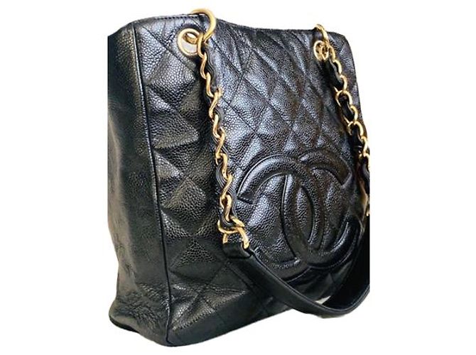 Borsa Tote Chanel in pelle caviar nera Nero - vista 15