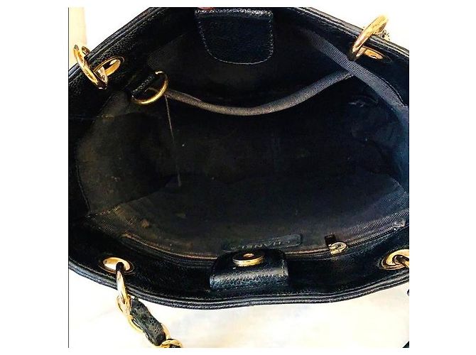 Borsa Tote Chanel in pelle caviar nera Nero - vista 4