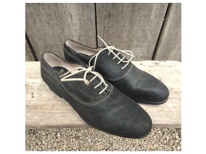 Paraboot Richelieu leggero in pelle grigia iridescente Grigio - vista 2