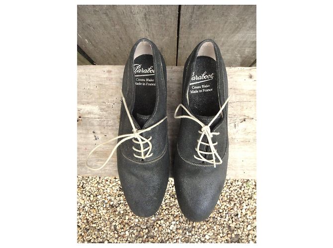 Paraboot Richelieu leggero in pelle grigia iridescente Grigio - vista 3