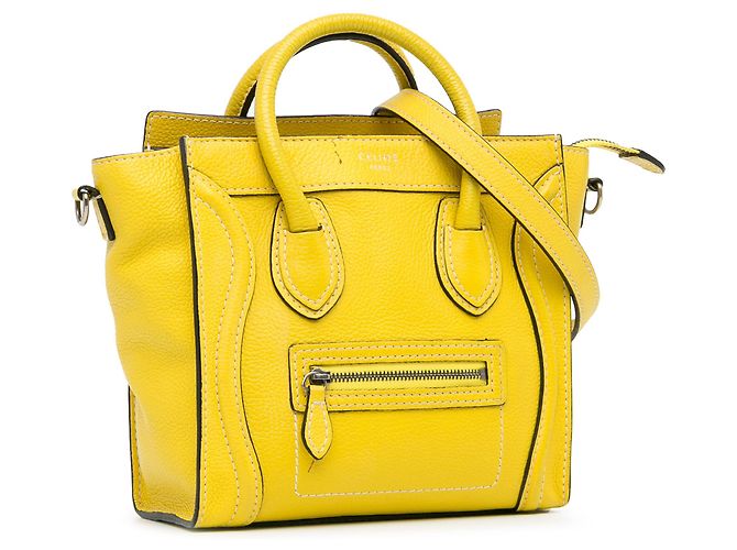 Luggage Céline Bolsa Celine Amarelo Nano Bagagem - vista 2
