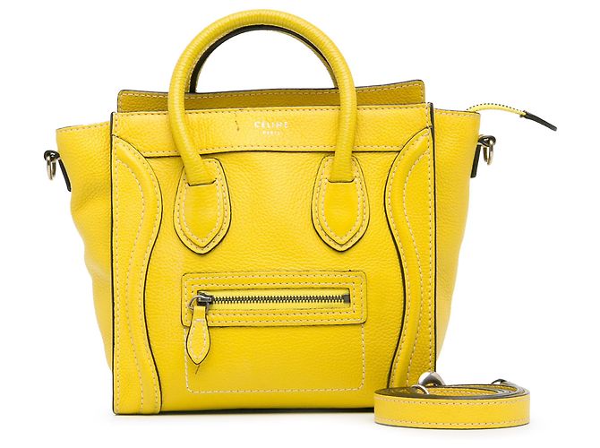 Luggage Céline Bolsa Celine Amarelo Nano Bagagem - vista 20