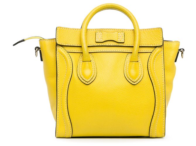 Luggage Céline Bolsa Celine Amarelo Nano Bagagem - vista 4