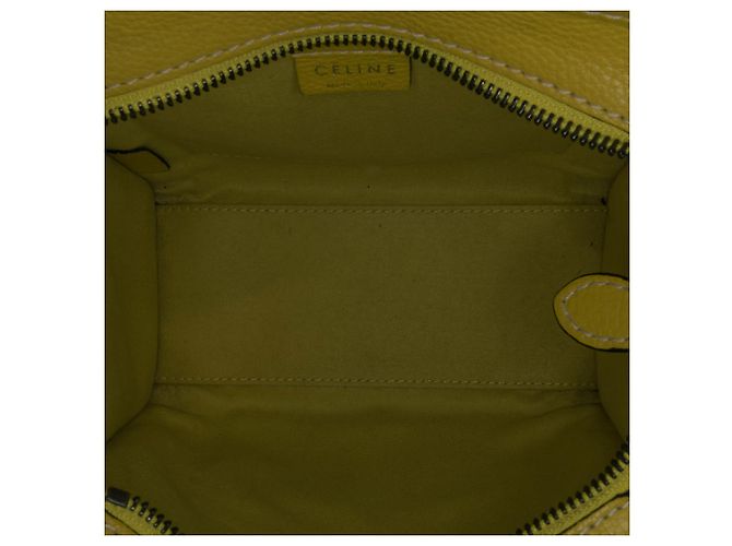 Luggage Céline Bolsa Celine Amarelo Nano Bagagem - vista 6