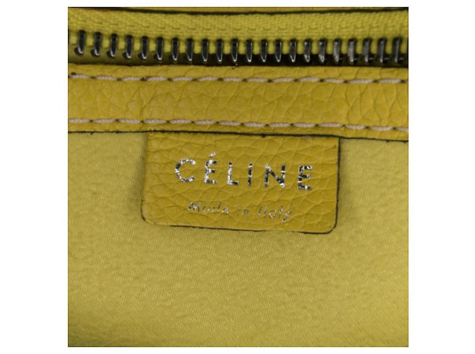 Luggage Céline Bolsa Celine Amarelo Nano Bagagem - vista 7