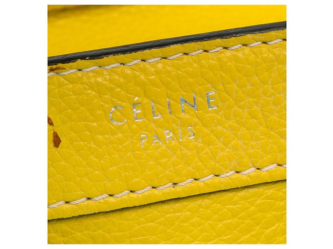Luggage Céline Bolsa Celine Amarelo Nano Bagagem - vista 9