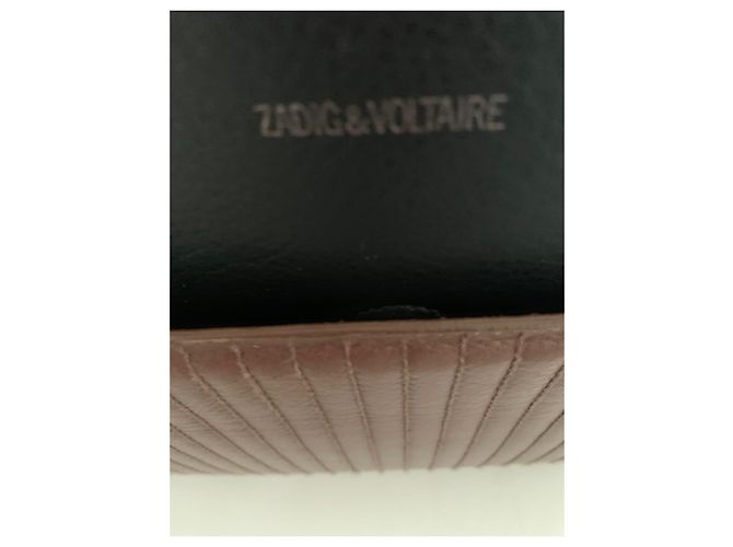 Borsa a mano Zadig & Voltaire Candide in pelle marrone nera Nero - vista 6