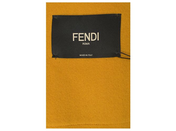 Fendi Check Coat in Brown Wool - view 10