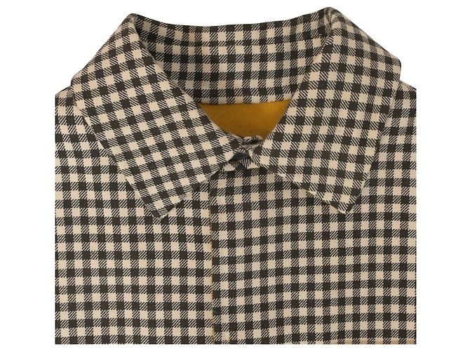 Fendi Check Coat in Brown Wool - view 4