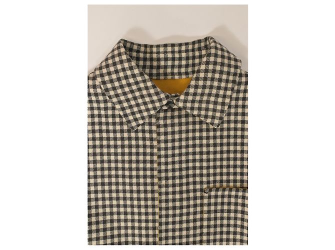 Fendi Check Coat in Brown Wool - view 9